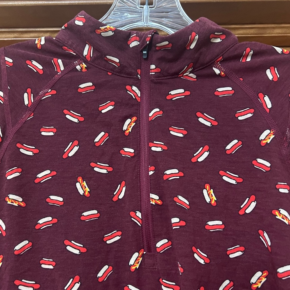 SAXX Viewfinder Half Zip Pullover and Tights Baselayer Medium Merino Wool Hotdog - Picture 3 of 11